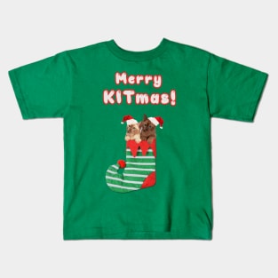 Merry KITmas from the Kittens Kids T-Shirt